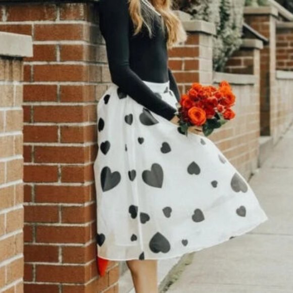 J. Crew Heart Print Organza Skirt - Picture 4 of 10